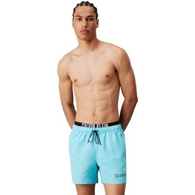 Calvin Klein Slip de Bain Homme Medium Double avec Cordon de Serrage - Publicité Calvin Klein Slip de Bain Homme Medium Double avec Cordon de Serrage - Publicité