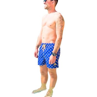 HAUTE PRESSION Homme Surf Uni Bleu Éléctrique Imprimé Canard Jaune Maillot De Bain, Marine Et Jaune, 38 EU - Publicité HAUTE PRESSION Homme Surf Uni Bleu Éléctrique Imprimé Canard Jaune Maillot De Bain, Marine Et Jaune, 38 EU - Publicité