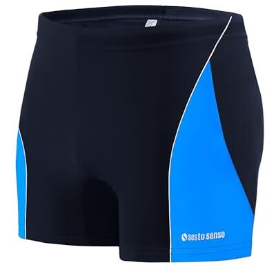 sesto senso Maillot de Bain Homme Sportif, Boxer de Bain à Séchage Rapide avec Cordon de Serrage – Short de Bain Confortable en Taille XL, Bleu - Publicité sesto senso Maillot de Bain Homme Sportif, Boxer de Bain à Séchage Rapide avec Cordon de Serrage – Short de Bain Confortable en Taille XL, Bleu - Publicité