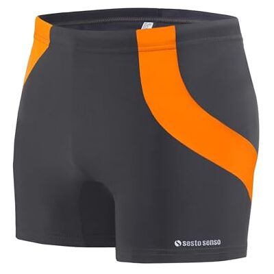 sesto senso Maillot de Bain Homme Sportif, Boxer de Bain à Séchage Rapide avec Cordon de Serrage – Short de Bain Confortable en Taille 3XL, Graphite - Publicité sesto senso Maillot de Bain Homme Sportif, Boxer de Bain à Séchage Rapide avec Cordon de Serrage – Short de Bain Confortable en Taille 3XL, Graphite - Publicité