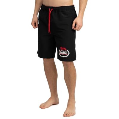 Lonsdale Short de Plage Homme Coupe Regular Ventnor, Noir/Rouge/Blanc, Taille XXL - Publicité Lonsdale Short de Plage Homme Coupe Regular Ventnor, Noir/Rouge/Blanc, Taille XXL - Publicité