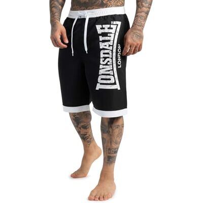 Lonsdale Short Clennell pour Homme, Noir/Blanc., XXL - Publicité Lonsdale Short Clennell pour Homme, Noir/Blanc., XXL - Publicité