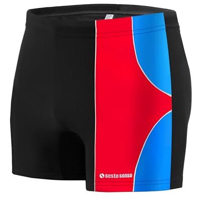 sesto senso Maillot de Bain Homme Sportif, Boxer de Bain à Séchage Rapide avec Cordon de Serrage – Short de Bain Confortable en Taille XXL, Noir - Publicité sesto senso Maillot de Bain Homme Sportif, Boxer de Bain à Séchage Rapide avec Cordon de Serrage – Short de Bain Confortable en Taille XXL, Noir - Publicité