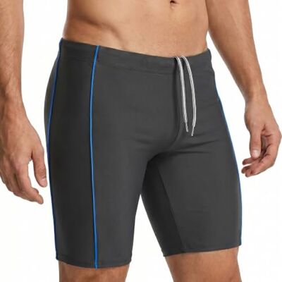 MANA MANA Maillot de Bain Homme Jammer Long, Short de Natation Moulant Homme Séchage Rapide Résistant au Chlore avec Protection UV, Taille Élastique et Cordon, pour Piscine Plage Training - Publicité MANA MANA Maillot de Bain Homme Jammer Long, Short de Natation Moulant Homme Séchage Rapide Résistant au Chlore avec Protection UV, Taille Élastique et Cordon, pour Piscine Plage Training - Publicité