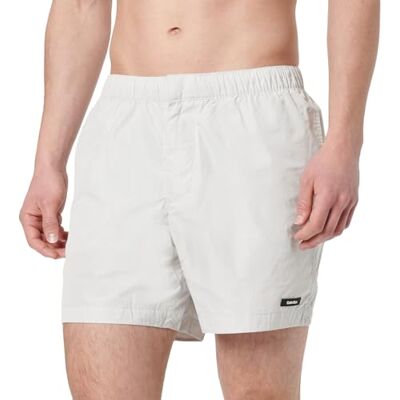 Calvin Klein Short de Bain Homme Casual Tailored avec Ceinture Élastique, Beige (Light Cast), M - Publicité Calvin Klein Short de Bain Homme Casual Tailored avec Ceinture Élastique, Beige (Light Cast), M - Publicité