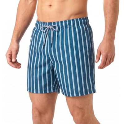 RIPT Performance RIPT Short de Bain Homme Séchage Rapide – Boardshort avec Doublure Mesh, Protection UV50, Short Plage Natation Surf Vacances Été (Imprimé à Rayures Bleu Marine, XL) - Publicité RIPT Performance RIPT Short de Bain Homme Séchage Rapide – Boardshort avec Doublure Mesh, Protection UV50, Short Plage Natation Surf Vacances Été (Imprimé à Rayures Bleu Marine, XL) - Publicité