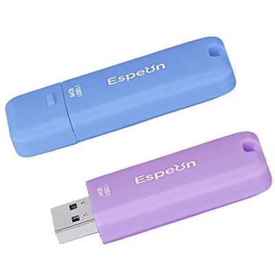 Espeon Lot de 2 Clé USB, 64 Go USB 3.1 Flash Drive, PenDrive, couleurs pastel: bleu clair, violet clair - Publicité Espeon Lot de 2 Clé USB, 64 Go USB 3.1 Flash Drive, PenDrive, couleurs pastel: bleu clair, violet clair - Publicité
