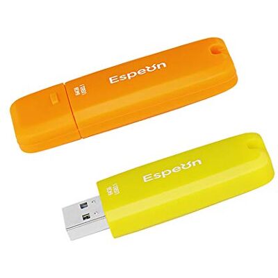 Espeon Lot de 2 Clé USB, 64 Go USB 3.1 Flash Drive, PenDrive, couleurs vives: orage, jaune - Publicité Espeon Lot de 2 Clé USB, 64 Go USB 3.1 Flash Drive, PenDrive, couleurs vives: orage, jaune - Publicité