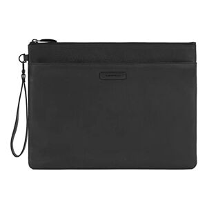 PIQUADRO Modus, Grande Pochette avec Poche Avant zippée Cuir Mixte, Noir - Publicité