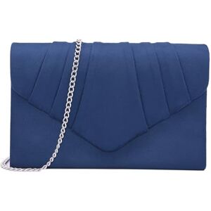 Milisente Femme Pochettes Sac de soirée plissé en velours Enveloppe Porte-monnaie (Marine) - Publicité Milisente Femme Pochettes Sac de soirée plissé en velours Enveloppe Porte-monnaie (Marine) - Publicité