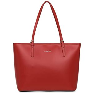 LANCASTER Grand sac cabas épaule Smooth Rouge - Publicité