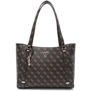 Guess Eco Erica Elite Tote Bag Brown Logo - Publicité Guess Eco Erica Elite Tote Bag Brown Logo - Publicité
