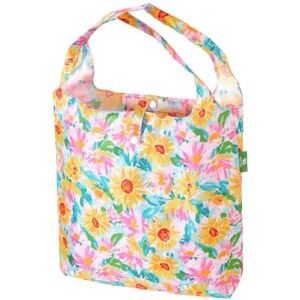 ECO CHIC Sac fourre-tout léger pliable réutilisable résistant à l'eau, Tournesol bleu. Publicité ECO CHIC Sac fourre-tout léger pliable réutilisable résistant à l'eau, Tournesol bleu. Publicité