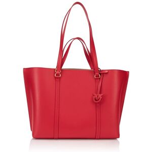 Pinko Carrie Shopper Big Cuir Bottalata, Sac Femme, R30q_Rouge-Antique Gold - Publicité