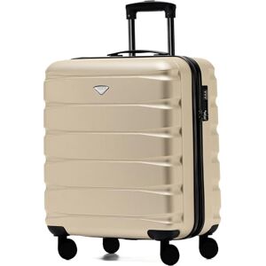 Flight Knight Bagage Cabine Leger a 4 Roues en ABS Approuve par Plus De 30 Compagnies Aeriennes, Dont Air France et easyJet Grand Sac De Cabine 56x45x25cm (TSA) Champagne/Noir - Publicité Flight Knight Bagage Cabine Leger a 4 Roues en ABS Approuve par Plus De 30 Compagnies Aeriennes, Dont Air France et easyJet Grand Sac De Cabine 56x45x25cm (TSA) Champagne/Noir - Publicité