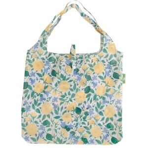ECO CHIC Sac fourre-tout léger pliable réutilisable résistant à l'eau, Fleurs jaunes blanches - Publicité ECO CHIC Sac fourre-tout léger pliable réutilisable résistant à l'eau, Fleurs jaunes blanches - Publicité