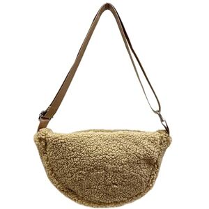 Jeamis Petite Pochette en Peluche Teddy Crossbody pour Unisexe Sac Bandoulière Couleur Unie, kaki, 35x17x10 cm - Publicité Jeamis Petite Pochette en Peluche Teddy Crossbody pour Unisexe Sac Bandoulière Couleur Unie, kaki, 35x17x10 cm - Publicité
