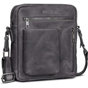 ROYALZ 'Antonio' Sac pour Hommes Cuir Petit Look Vintage Compacte Sac à Bandoulière Homme Fait en Cuir Véritable avec Zip, Couleur:Navy Gris - Publicité ROYALZ 'Antonio' Sac pour Hommes Cuir Petit Look Vintage Compacte Sac à Bandoulière Homme Fait en Cuir Véritable avec Zip, Couleur:Navy Gris - Publicité