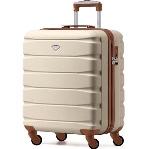 Flight Knight Bagage Cabine Leger a 4 Roues en ABS Approuve par Plus De 30 Compagnies Aeriennes, Dont Air France et easyJet Grand Sac De Cabine 56x45x25cm (TSA) Creme/Marron - Publicité Flight Knight Bagage Cabine Leger a 4 Roues en ABS Approuve par Plus De 30 Compagnies Aeriennes, Dont Air France et easyJet Grand Sac De Cabine 56x45x25cm (TSA) Creme/Marron - Publicité