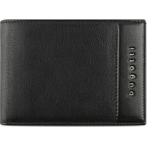 bugatti Nome Portefeuille à Rabat en Cuir de Veau véritable, Format Paysage, Protection RFID, Noir - Publicité bugatti Nome Portefeuille à Rabat en Cuir de Veau véritable, Format Paysage, Protection RFID, Noir - Publicité