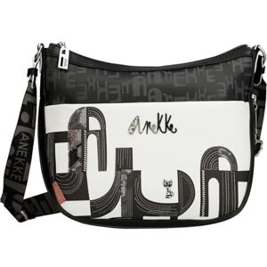 Anekke Sac bandoulière Nature Edition Sixties Sac à main femme porté croisé original 80% de matière recyclée 33/22 x 24 x 4/10 cm Coloris noir/blanc - Publicité Anekke Sac bandoulière Nature Edition Sixties Sac à main femme porté croisé original 80% de matière recyclée 33/22 x 24 x 4/10 cm Coloris noir/blanc - Publicité