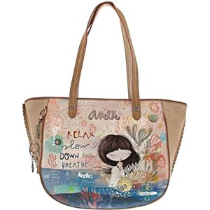 Anekke Sac Shopper pour femme Sac à main moyen en similicuir avec 2 poignées et poches Fermeture éclair Collection Mediterranean - Publicité Anekke Sac Shopper pour femme Sac à main moyen en similicuir avec 2 poignées et poches Fermeture éclair Collection Mediterranean - Publicité