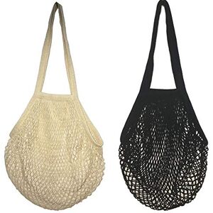 Rmeet Sac de Courses en Net,2 Pack Réutilisables Filets de Courses Maille Pliable Sacs à Provisions Coton Grand Sac d'achat Shopping pour Fruits Marché Légumes Noir et Blanc - Publicité Rmeet Sac de Courses en Net,2 Pack Réutilisables Filets de Courses Maille Pliable Sacs à Provisions Coton Grand Sac d'achat Shopping pour Fruits Marché Légumes Noir et Blanc - Publicité