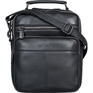 STILORD 'Joe' Pochette Homme Bandoulière Cuir Sacoche Petit Sac bandouliere Hommes Besace Cuir Vintage Cartable Sacoche Travail, Couleur:Noir - Publicité