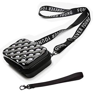 REYOK Mini Valise pour Femme Sacs cosmétiques,Sac Bandoulière Mode Dur ABS PC Sac Epaule Forme de Valise Embrayage Universel Mini Téléphone Sac avec Fermeture Éclair Bandoulière Ajustable Dragonne, Noir - Publicité REYOK Mini Valise pour Femme Sacs cosmétiques,Sac Bandoulière Mode Dur ABS PC Sac Epaule Forme de Valise Embrayage Universel Mini Téléphone Sac avec Fermeture Éclair Bandoulière Ajustable Dragonne, Noir - Publicité