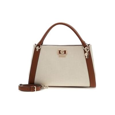 Guess sac à main sac à épaule bandoulière Karnilla Girlfriend Satchel Natural/Cognac écru - Publicité Guess sac à main sac à épaule bandoulière Karnilla Girlfriend Satchel Natural/Cognac écru - Publicité