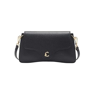 Coccinelle Cuir sac à épaule bandoulière pochette C-Me Hi-Tech Crossbody Bag Noir - Publicité Coccinelle Cuir sac à épaule bandoulière pochette C-Me Hi-Tech Crossbody Bag Noir - Publicité