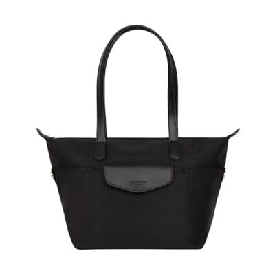 Hexagona Paris Sac Cabas porté épaule pour Femme Collection Pop Noir en Nylon Porté Epaule Sac a Main Femme Sac bandoulière Petit Sac Sac à Main bandoulière 38x11x22 cm - Publicité Hexagona Paris Sac Cabas porté épaule pour Femme Collection Pop Noir en Nylon Porté Epaule Sac a Main Femme Sac bandoulière Petit Sac Sac à Main bandoulière 38x11x22 cm - Publicité