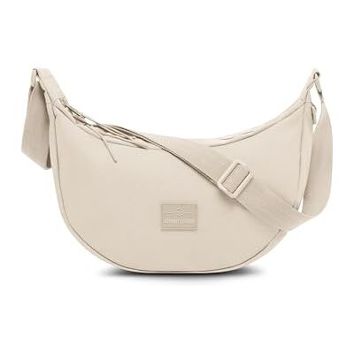 Johnny Urban Sac Bandoulière Femme & Homme Beige Ally Medium Half Moon Bag Sac Banane avec Sangle Réglable Sacoche Demi Lune Imperméable - Publicité Johnny Urban Sac Bandoulière Femme & Homme Beige Ally Medium Half Moon Bag Sac Banane avec Sangle Réglable Sacoche Demi Lune Imperméable - Publicité