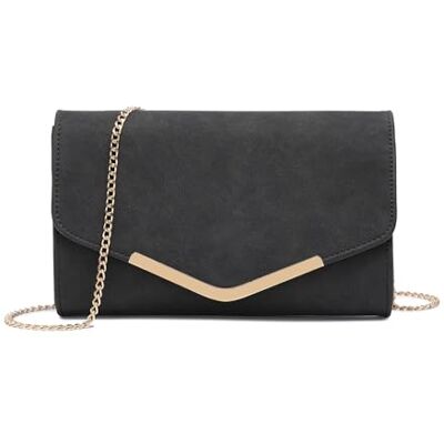 Miss Lulu Sac à Bandoulière de Soirée Pochette Sac à Main avec Chaîne pour Femme - Publicité Miss Lulu Sac à Bandoulière de Soirée Pochette Sac à Main avec Chaîne pour Femme - Publicité