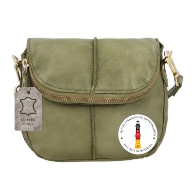 Gusti Leder Gusti sacoche femme bandoulière Janny Sac à bandoulière en cuir Sac à main Vert Kaki Cuir - Publicité Gusti Leder Gusti sacoche femme bandoulière Janny Sac à bandoulière en cuir Sac à main Vert Kaki Cuir - Publicité