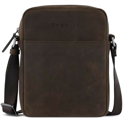 bugatti Luca petit sac à bandoulière en cuir véritable, sac cross-body en marron - Publicité bugatti Luca petit sac à bandoulière en cuir véritable, sac cross-body en marron - Publicité
