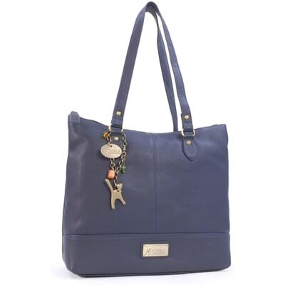 Tigi Collection Handbags Sac Porté Èpaule Femme Cuir Sac Cabas Sac Fourre Tout Fermeture Éclair Grand/Moyen Harper Bleu - Publicité Tigi Collection Handbags Sac Porté Èpaule Femme Cuir Sac Cabas Sac Fourre Tout Fermeture Éclair Grand/Moyen Harper Bleu - Publicité
