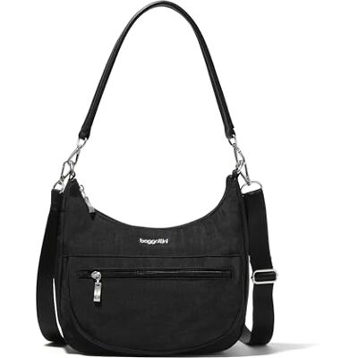 Baggallini Modern Pocket Half Moon 11"x10.5" Shoulder for Women W/Replaceable Straps Converts to Crossbody Bag, Sac de Poche Demi-Lune Femme, Noir, Taille Unique - Publicité Baggallini Modern Pocket Half Moon 11"x10.5" Shoulder for Women W/Replaceable Straps Converts to Crossbody Bag, Sac de Poche Demi-Lune Femme, Noir, Taille Unique - Publicité