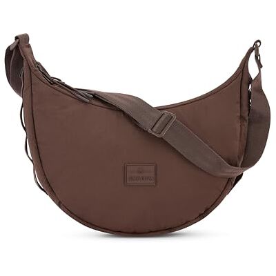 Johnny Urban Sac Bandoulière Femme & Homme Marron Kaia Medium Puffer Moon Bag Sac Banane en Nylon Sacoche Demi Lune Imperméable - Publicité Johnny Urban Sac Bandoulière Femme & Homme Marron Kaia Medium Puffer Moon Bag Sac Banane en Nylon Sacoche Demi Lune Imperméable - Publicité