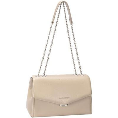 David Jones Sac porté épaule Ville porté travers Similicuir PU Chaîne Dorée Double Compartiment Taille Moyenne Pratique Chic Elégant Classique Urbain (Oxford Tan) - Publicité David Jones Sac porté épaule Ville porté travers Similicuir PU Chaîne Dorée Double Compartiment Taille Moyenne Pratique Chic Elégant Classique Urbain (Oxford Tan) - Publicité