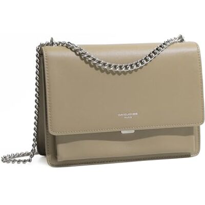 David Jones Sac Bandoulière Femme Pochette Téléphone Portable Cuir PU Rigide Chaînes Porté Epaule Besace Rectangle Sacoche Soirée Shopping Ville Tendance Grand Beige - Publicité David Jones Sac Bandoulière Femme Pochette Téléphone Portable Cuir PU Rigide Chaînes Porté Epaule Besace Rectangle Sacoche Soirée Shopping Ville Tendance Grand Beige - Publicité