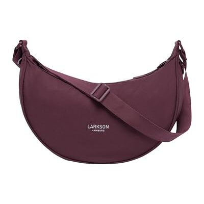 LARKSON Sac Bandoulière Femme & Homme Rouge Solveig Medium Sac bandoulière style demi-lune, sac à épaule demi-rond, design moon bag, résistant à l'eau - Publicité LARKSON Sac Bandoulière Femme & Homme Rouge Solveig Medium Sac bandoulière style demi-lune, sac à épaule demi-rond, design moon bag, résistant à l'eau - Publicité
