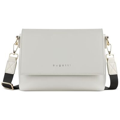 bugatti Ella – Sac à bandoulière pour femmes en similicuir – Sac à main élégant de style Safffiano – Beige - Publicité bugatti Ella – Sac à bandoulière pour femmes en similicuir – Sac à main élégant de style Safffiano – Beige - Publicité