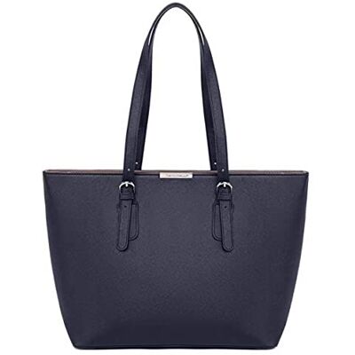 David Jones Sac à Main Shopping Femme Grand Format Sac Cours Lycée Fille Cabas Fourre-Tout Porté Epaule Cuir PU Anse Longue Shopper Grande Capacité A4 Sac Etudiante Travail Bleu Foncé - Publicité David Jones Sac à Main Shopping Femme Grand Format Sac Cours Lycée Fille Cabas Fourre-Tout Porté Epaule Cuir PU Anse Longue Shopper Grande Capacité A4 Sac Etudiante Travail Bleu Foncé - Publicité
