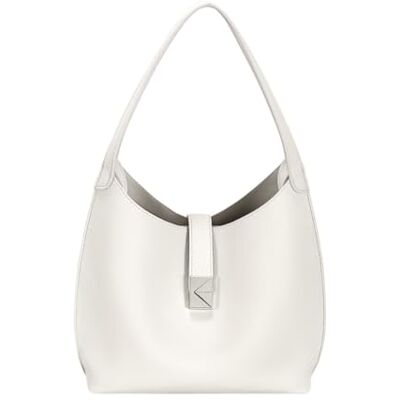 David Jones Sac porte épaule femme, similicuir doux, 3 compartiments, double anse, bandoulière longue ajustable (Coconut Cream) - Publicité David Jones Sac porte épaule femme, similicuir doux, 3 compartiments, double anse, bandoulière longue ajustable (Coconut Cream) - Publicité