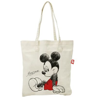ARDITEX Sac Tote Bag en Coton 37x41cm Croquis de Mickey Assis Écologique et Réutilisable Licence Officielle Disney - Publicité ARDITEX Sac Tote Bag en Coton 37x41cm Croquis de Mickey Assis Écologique et Réutilisable Licence Officielle Disney - Publicité
