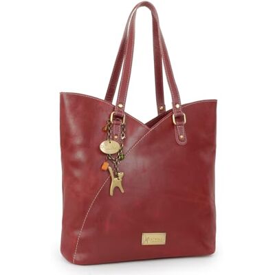Tigi Collection Handbags Grand Cabas Femme Sac Fourre Tout Fermeture Éclair Sac à Main Porté Épaule Tulipe Cuir Veilli Abigail Rouge - Publicité Tigi Collection Handbags Grand Cabas Femme Sac Fourre Tout Fermeture Éclair Sac à Main Porté Épaule Tulipe Cuir Veilli Abigail Rouge - Publicité