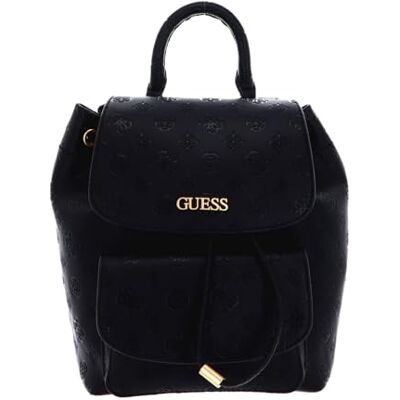 Guess Sac à dos pour femme Geva flap sac à dos simili cuir embossed noir B24GU01 PD895931, Noir, M - Publicité Guess Sac à dos pour femme Geva flap sac à dos simili cuir embossed noir B24GU01 PD895931, Noir, M - Publicité