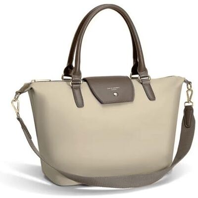 David Jones Sac à Main Cabas Nylon Femme Fourre-Tout Sac Shopping Souple Shopper Tote Porté Epaule Bandoulière Capacité Moyenne Elégant Travail Ville Voyage Mode Original Tendance Beige - Publicité David Jones Sac à Main Cabas Nylon Femme Fourre-Tout Sac Shopping Souple Shopper Tote Porté Epaule Bandoulière Capacité Moyenne Elégant Travail Ville Voyage Mode Original Tendance Beige - Publicité