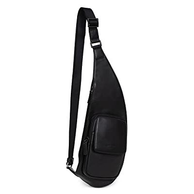 Hexagona Sac monobretelle en cuir Ref 59585 Noir 1 - Publicité Hexagona Sac monobretelle en cuir Ref 59585 Noir 1 - Publicité
